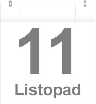 Biała kartka z kalendarza 11 listopad